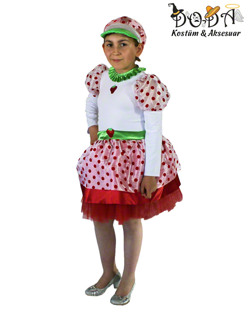 Çilek Kız Çocuk Kostümü