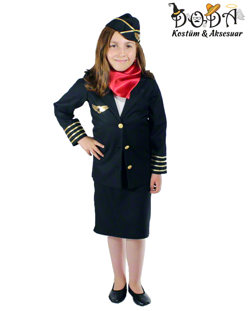 Pilot Kız Çocuk Kostümü